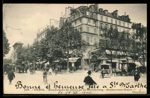AK Paris, Restaurant Maire, Boulevards St-Denis et de Strasbourg