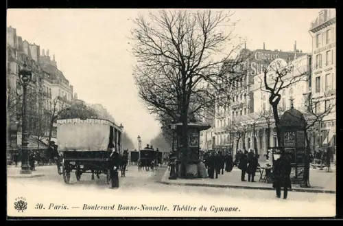 AK Paris, Théâtre du Gymnase, Boulevard Bonne-Nouvelle