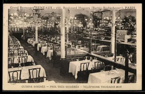 AK Paris, Grand Restaurant Reneaux, 166, Boulevard Magenta
