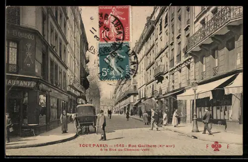 AK Paris, Rue Guilhem à la Rue du Chemin-Vert
