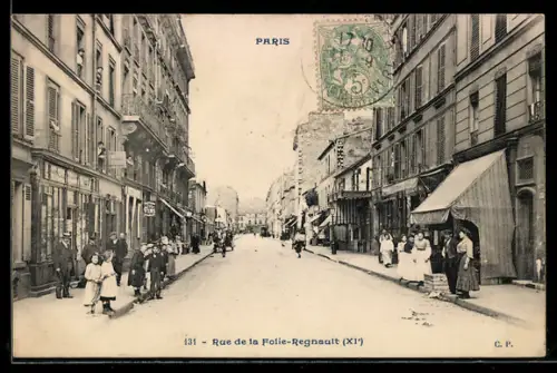 AK Paris, Rue de la Folie-Regnault