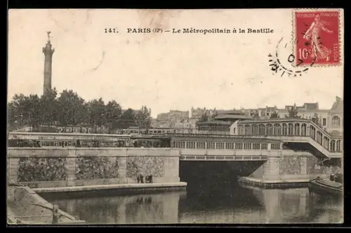 AK Paris, Le Métropolitain à la Bastille