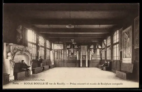 AK Paris, Ecole Boulle, 57, Rue de Reuilly Préau couvert et musée de Sculpture comparée