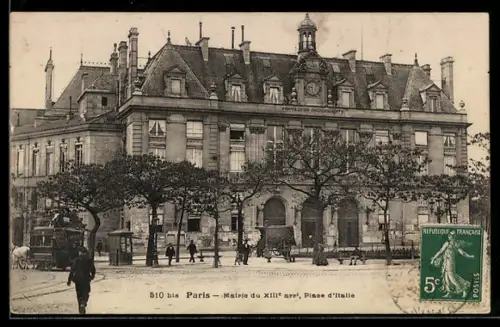AK Paris, Mairie du XIIIe arrt, Place d`Italie