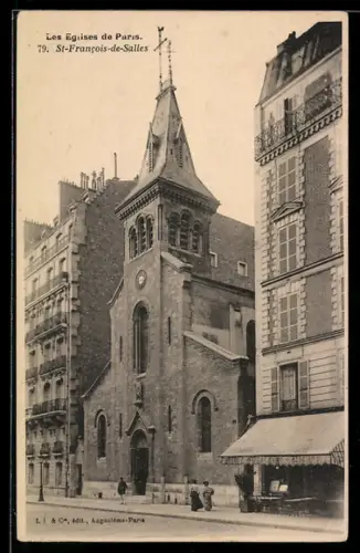 AK Paris, Église St-Francois-de-Sales et ses environs
