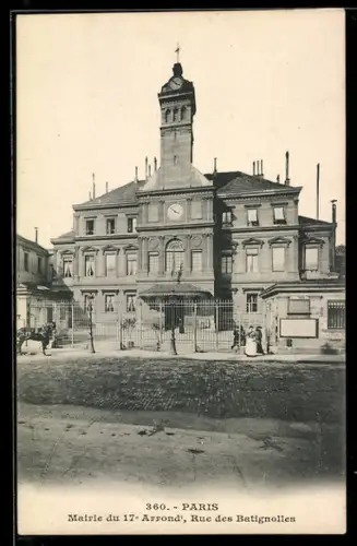 AK Paris, Mairie du 17e Arrond., Rue des Batignolles