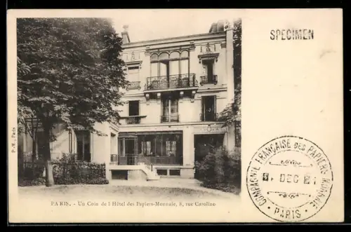 AK Paris, Un Coin de l`Hôtel des Papiers-Monnaie, 8 rue Caroline