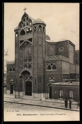 AK Paris, Montmartre, Église Saint-Jean-l`Évangéliste