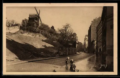 AK Paris, La Rue Lepic et le Moulin de la Galette