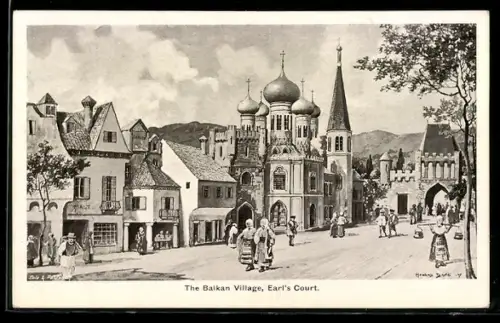 AK London, Earl`s Court, The Balkan Village