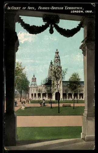AK London, Franco-British Exhibition 1908, In Court of Arts