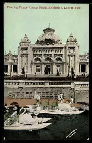 AK London, Franco-British Exhibition 1908, Fine Art Palace