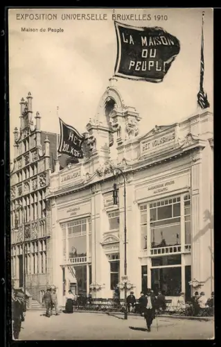 AK Bruxelles, Exposition Universelle 1910, Maison du Peaple