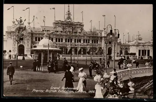 AK London, Franco-British Exhibition 1908, Grand Restaurant