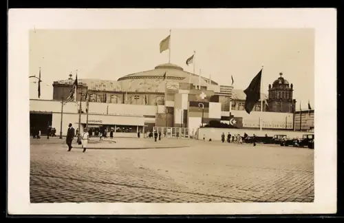 Foto-AK Frankfurt /Main, Ausstellungsgelände von Musik im Leben der Völker