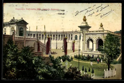 AK Bukarest, Expositia Nationala 1906, Arenele Romane