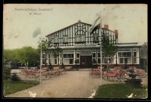 AK Israelsdorf b. Lübeck, Gaststätte Gesellschaftshaus Israelsdorf, Bes. W. Muuss