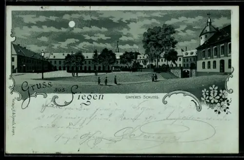 Mondschein-Lithographie Siegen, Unteres Schloss