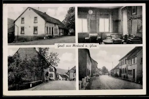 AK Medard a. Glan, Gasthaus zum Bahnhof, Bes. August Eckel