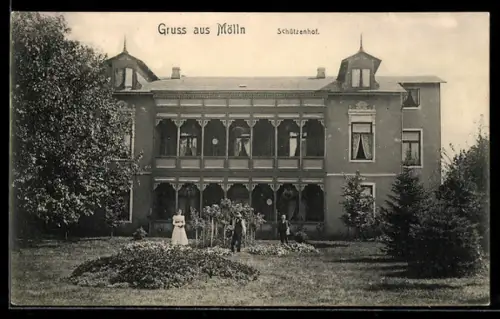 AK Mölln, Schützenhof mit Garten