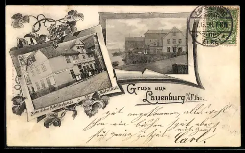 AK Lauenburg /Elbe, Gasthaus Zum alten Schifferhaus, Bes. Chr. Mützelfeld