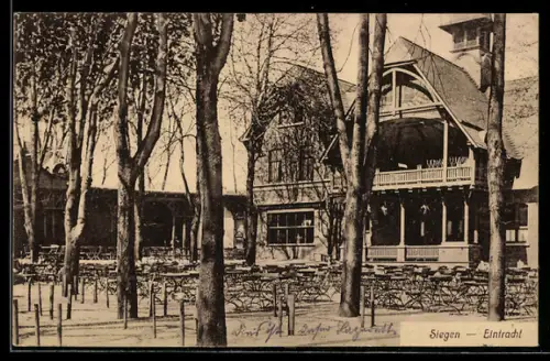 AK Siegen, Gasthaus zur Eintracht, Aussenbereich