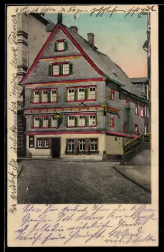 AK Siegen /W., Hotel Möllers in der Löhrstrasse 27, Aussenansicht