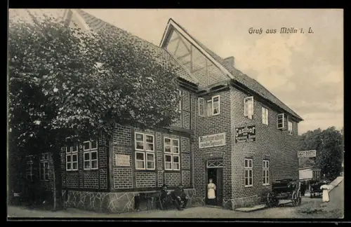 AK Mölln i. L., Gasthof zum weissen Ross, Inh. Theodor Schlie