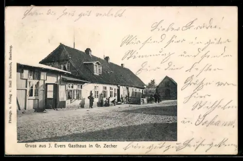 AK Gr. Zecher, J. Evers Gasthaus