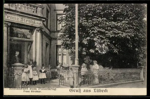 AK Lübeck, Restaurant zum Polierkrug von Franz Strohkar