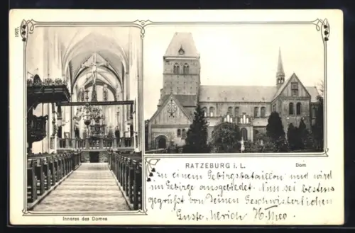 AK Ratzeburg, Dom mit Innenansicht