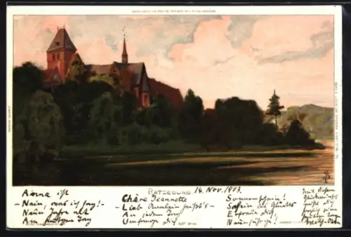 AK Ratzeburg, Blick auf den Dom