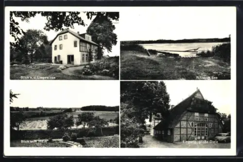 AK Ritzerau ü. Mölln / Lauenburg, Verein Schullandheim, Blick v. d. Liegewiese, Seeufer, Blick v. Heim
