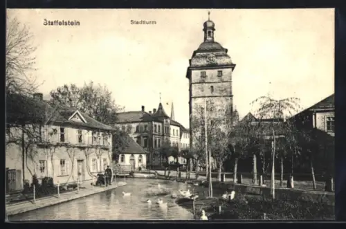 AK Staffelstein, Blick zum Stadtturm