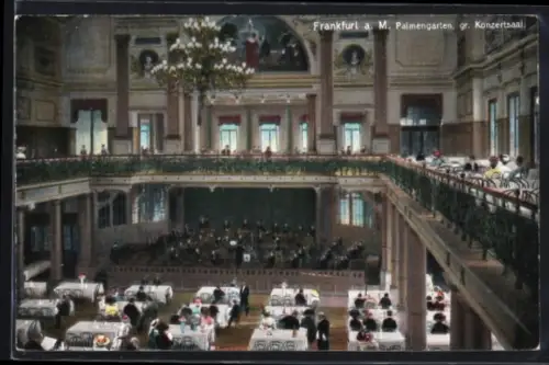 AK Frankfurt-Westend, Konzertsaal im Palmengarten