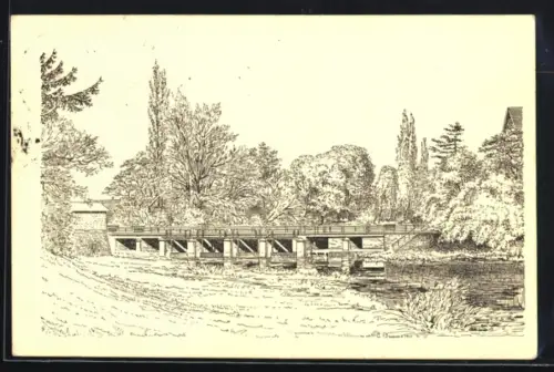 Künstler-AK Wolfenbüttel, Juliusstädter Brücke