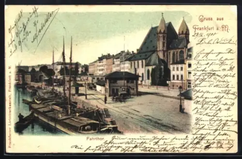 AK Alt-Frankfurt, Fahrtor, Schiffe, Kirche