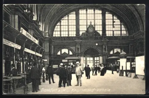 AK Frankfurt a. M., Hauptbahnhof, In der Vorhalle