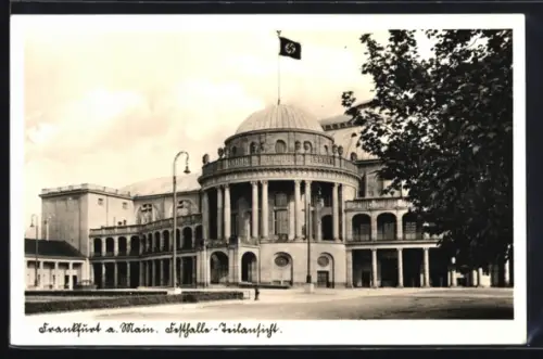 AK Frankfurt a. Main, Festhalle, Teilansicht mit 