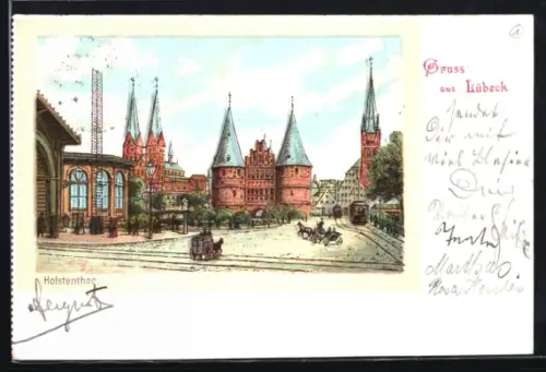 Lithographie Lübeck, Holstentor