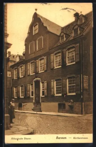 AK Barmen, Altbergisches Haus in der Wertherstrasse