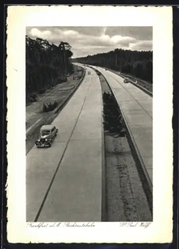 AK Frankfurt a. M., Verkehr auf der Reichsautobahn