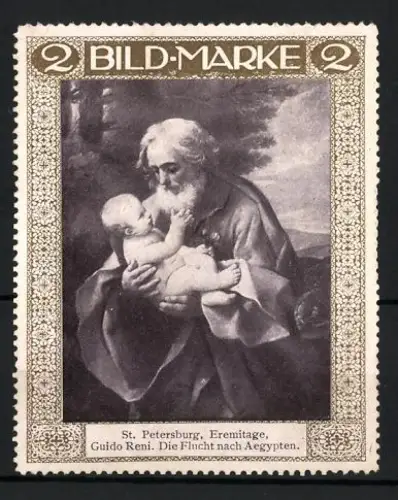 Reklamemarke St. Petersburg, Eremitage, Guido Reni, Die Flucht nach Ägypten