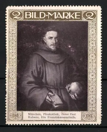 Reklamemarke München, Pinakothek, Peter Paul Rubens, Ein Franziskanermönch