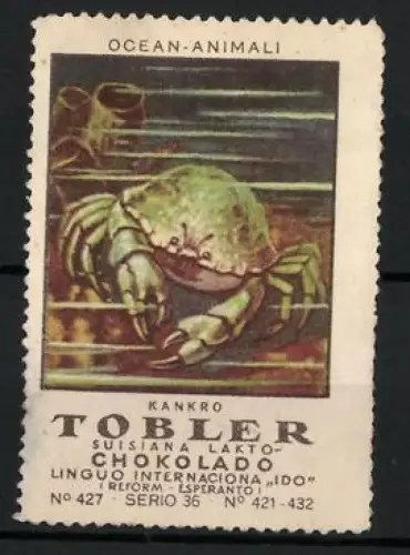 Reklamemarke Tobler Schokolade, Krebs, Esperanto