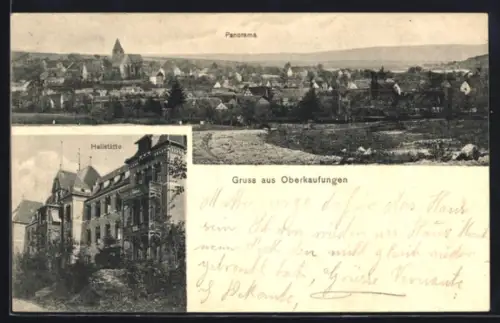 AK Oberkaufungen, Heilstätte, Panoramablick auf die Stadt