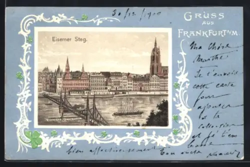 Lithographie Alt-Frankfurt, Eiserner Steg