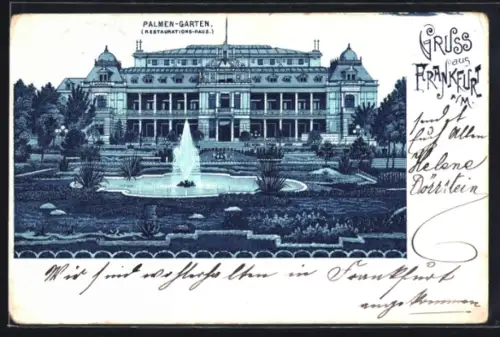 Lithographie Frankfurt, Palmen-Garten