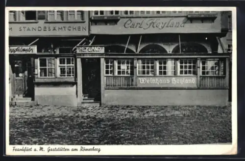 AK Alt-Frankfurt, Gaststätten am Römerberg