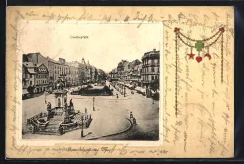 AK Frankfurt /Main, Blick über den Goetheplatz